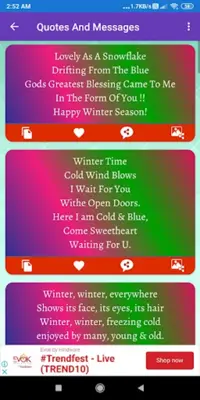 Happy Winter Wishes Greeting, Quotes, GIF android App screenshot 2